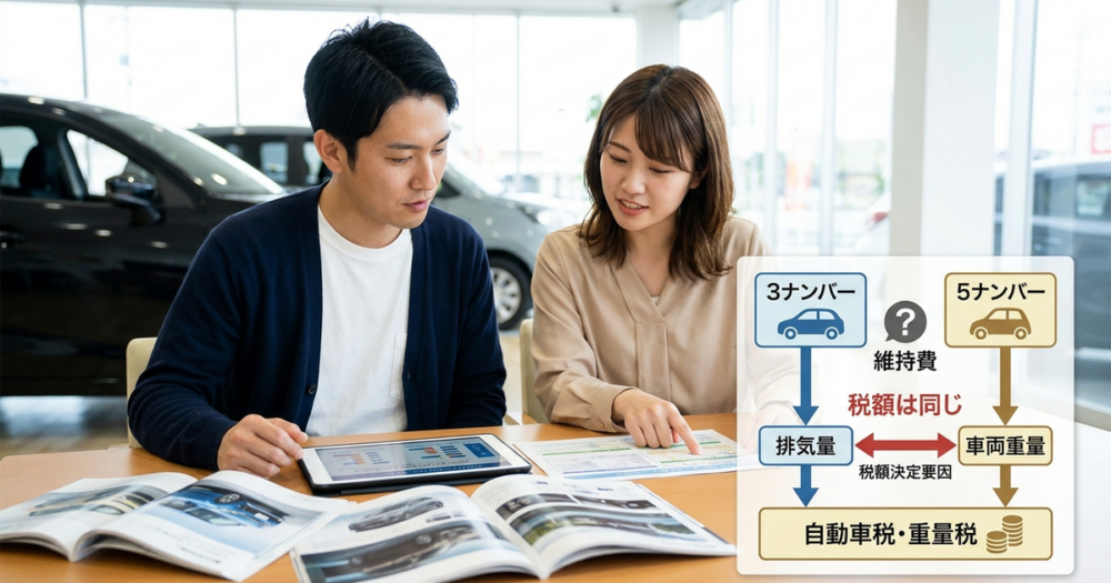 3ナンバーと5ナンバーで維持費は変わるのか