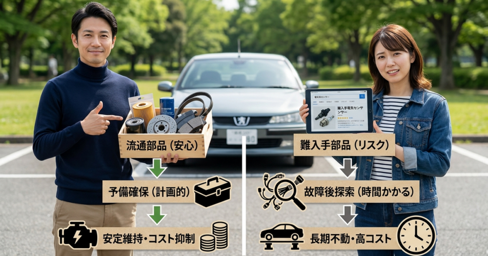 維持費で大きく差が出る消耗部品の入手難易度