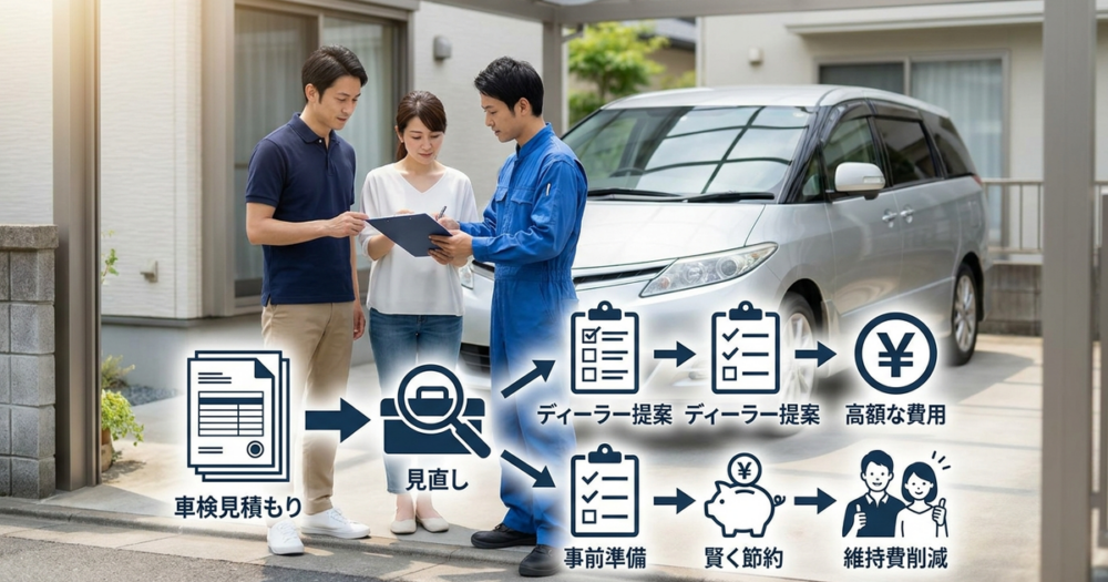 車検前の見直しで50エスティマの維持費を削減できる