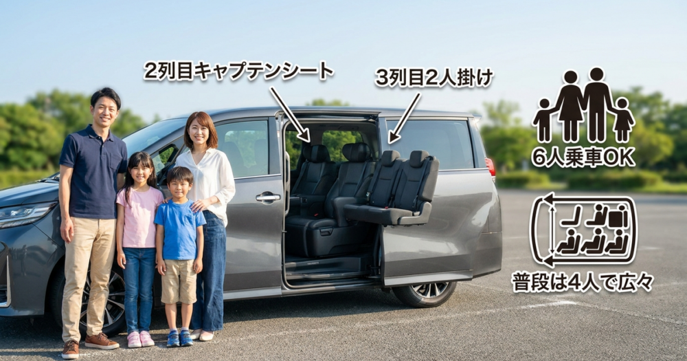 6人乗れる車が選ばれている背景と家族構成別の選択基準