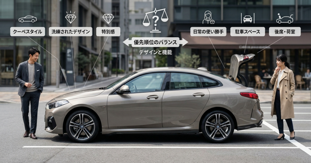 BMW2シリーズグランドクーペを選ぶ人が最初に迷う、見た目と中身の優先順位