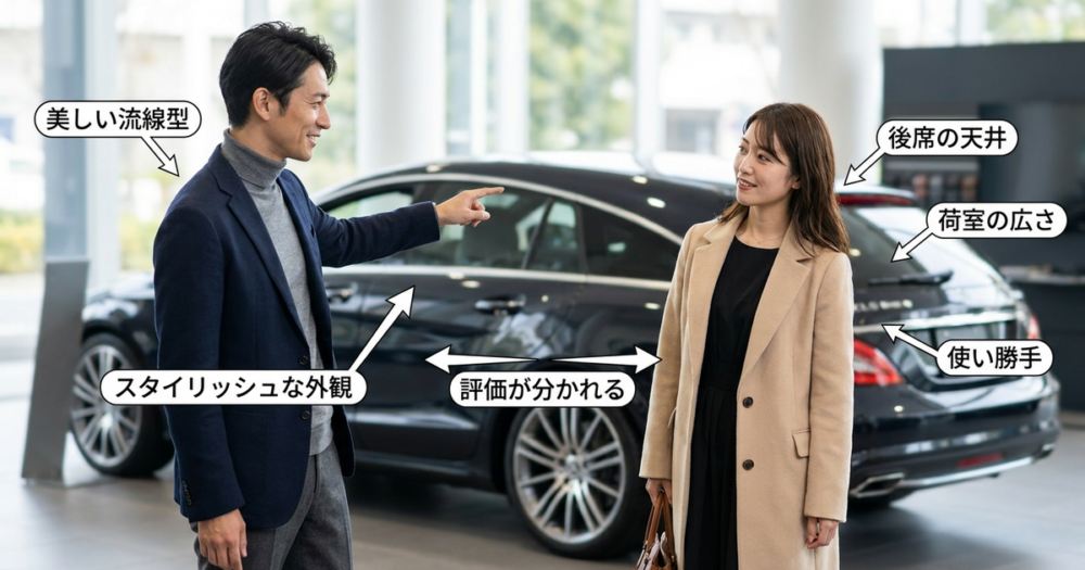 CLSシューティングブレークが後席と荷室の使い勝手で評価が分かれている