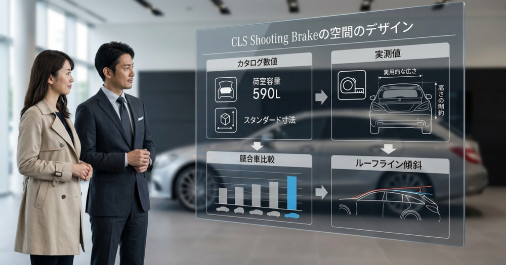 CLSシューティングブレークの空間設計を数値と実測で確認しておく