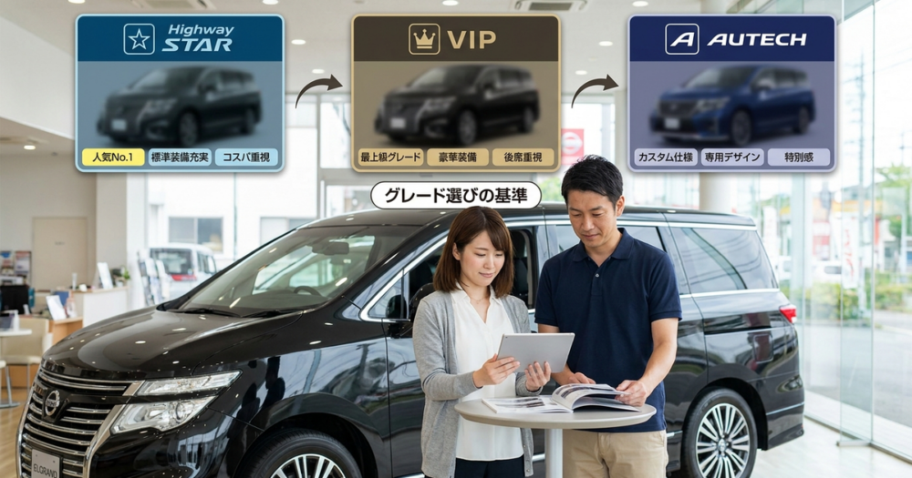 E52エルグランドを選ぶなら「どのグレードを狙うか」で決まる