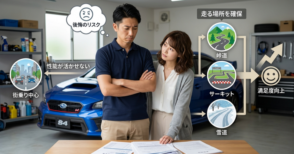 WRX S4を買って後悔しない人は、納車前に「走る場所」を確保している