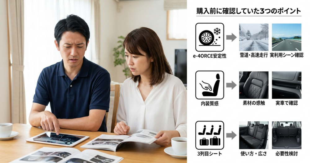 エクストレイル新型で満足している人が購入前に確認していた3つのポイント