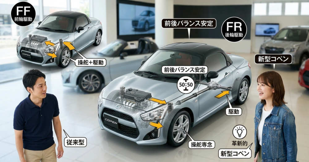 新型コペンで実現する「軽自動車×FR」という革新的な駆動方式