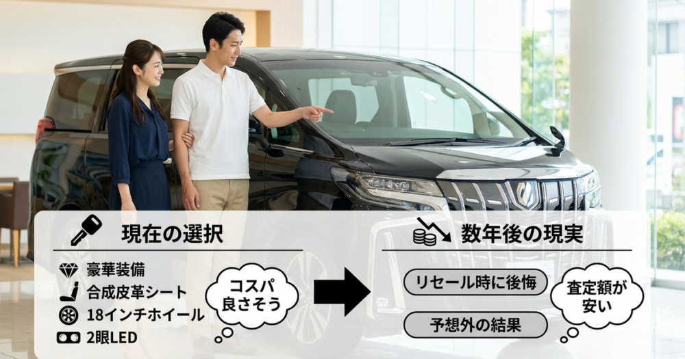 装備の豪華さに惑わされて選ぶとリセール時に後悔する