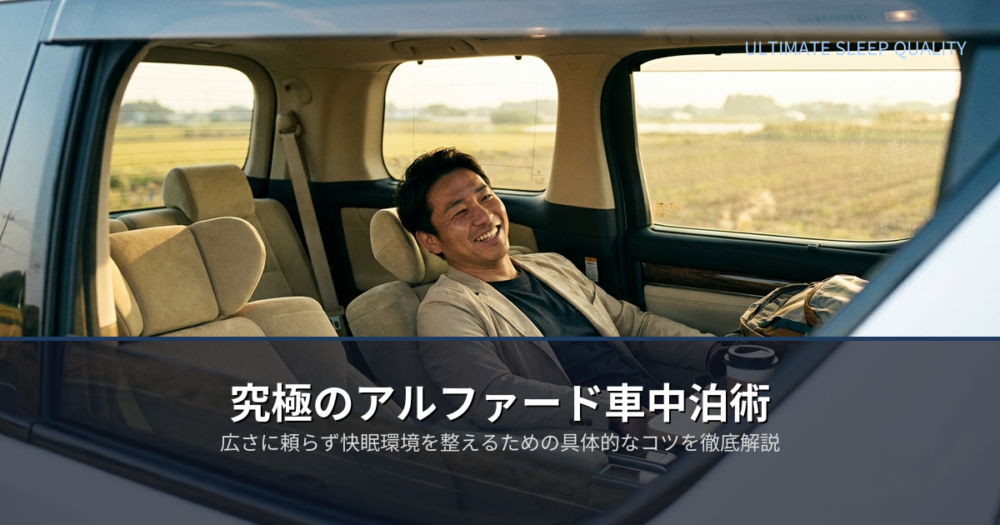 アルファードで車中泊の解説イメージ