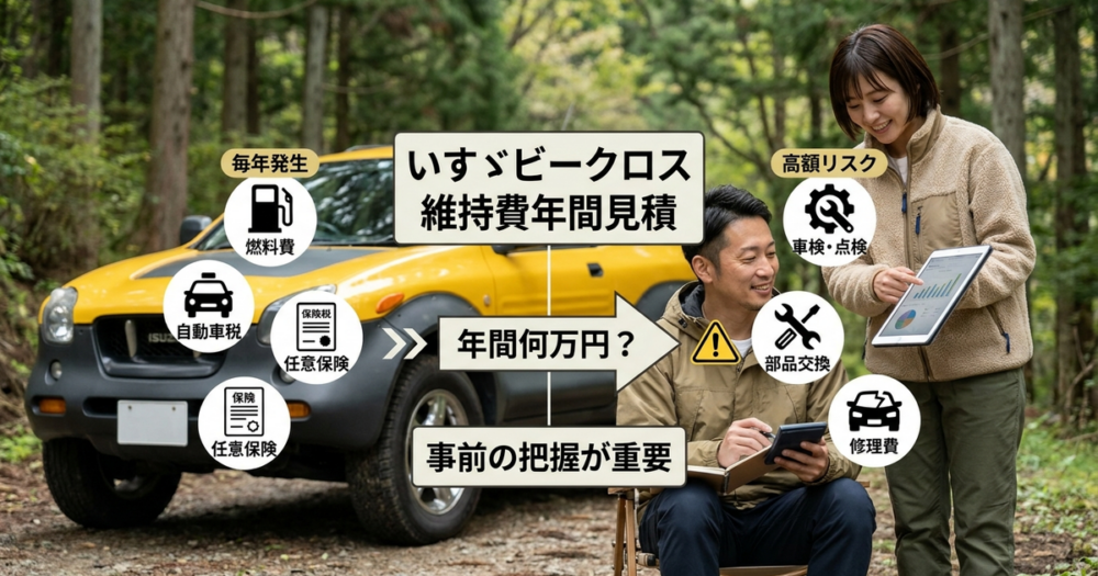 いすゞビークロスの維持費、年間で何万円が現実的か確認しておく