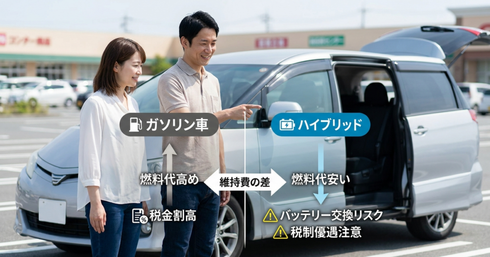 エスティマ50のガソリン車とハイブリッド、維持費の差がどこに出るか