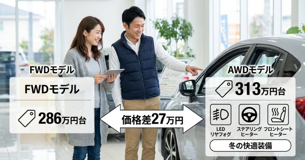 2026年の新型インプレッサ、FWDとAWDで27万円差の本当の価値