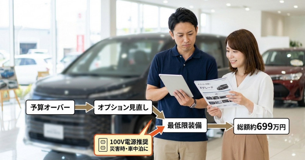 新型エルグランドを予算内で買うために削れる部分